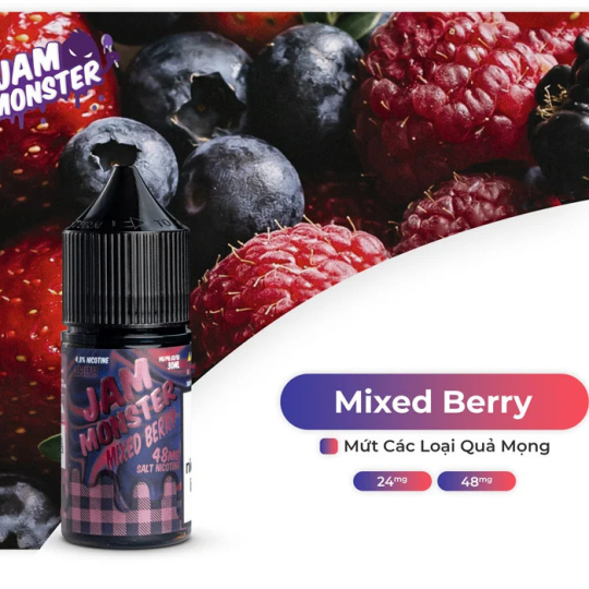 JAM MONSTER Salt Nic 30ml Quả Mọng Mix - Mix Berry