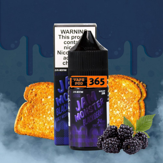 JAM MONSTER Salt Nic 30ml Mứt Mâm Xôi Đen - Blackberry