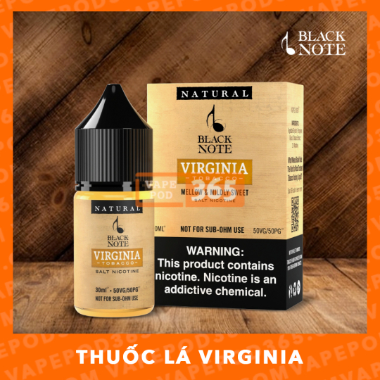 BLACK NOTE VIRGINIA TOBACCO SALT NIC (30ML)(THUỐC LÁ VIRGINIA)