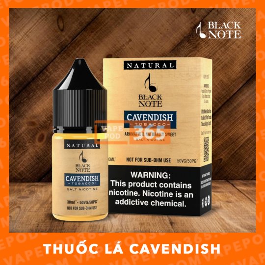 BLACK NOTE CAVENDISH BLEND SALT NIC (30ML)(THUỐC LÁ CAVENDISH)