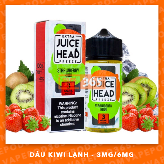 Juice Head 100ml Strawberry Kiwi - Dâu Kiwi Lạnh