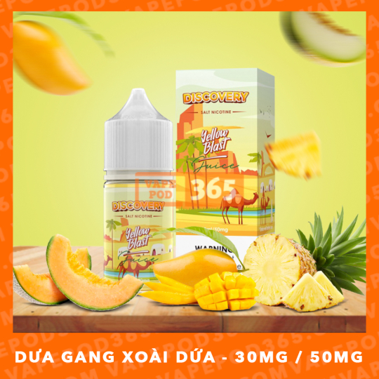 DISCOVERY SALT NIC Yellow Blast - Dứa Dưa Gang Xoài