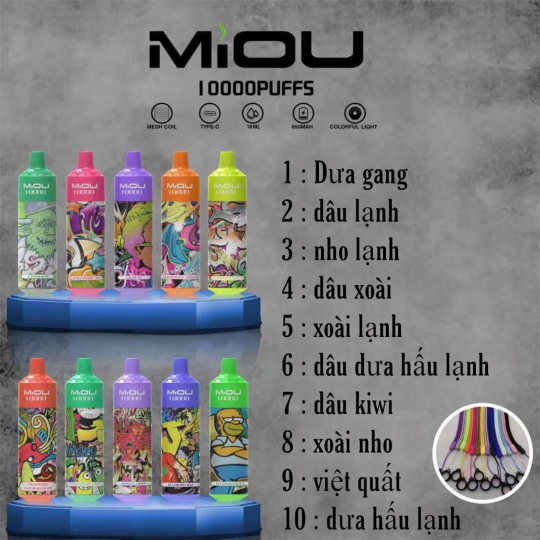 MIOU 10000 - Pod 1 Lần Miou 10k Hơi ( Tặng Kèm Hơi )