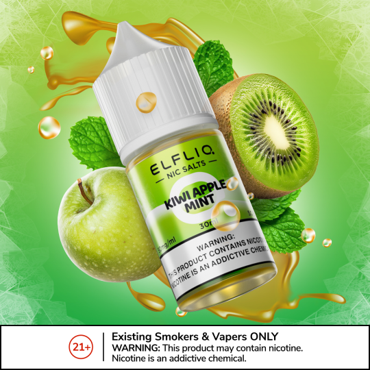 ElfBar Elfliq Kiwi Táo Bạc Hà Salt Nic 30ml 50mg - Tinh Dầu Pod Kiwi Apple Mint