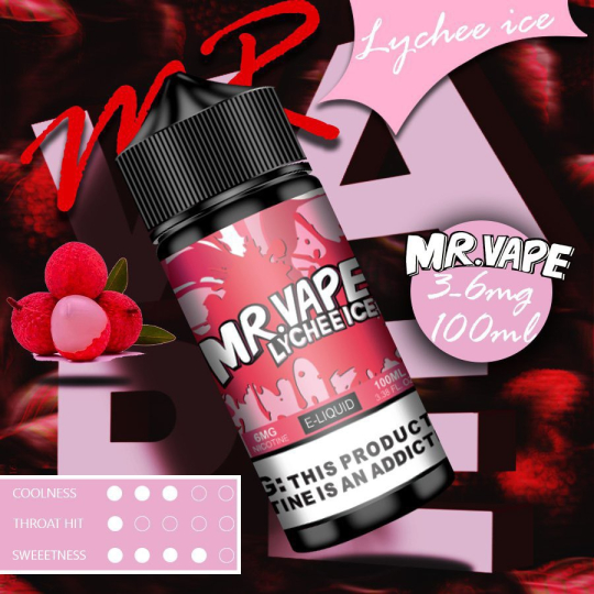 Tinh Dầu MR.VAPE Vải Lạnh 100ml – MR.VAPE Lychee Ice 100ml