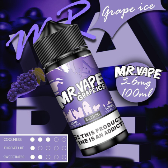 Tinh Dầu MR.VAPE Nho Lạnh 100ml – MR.VAPE Grape Ice 100ml