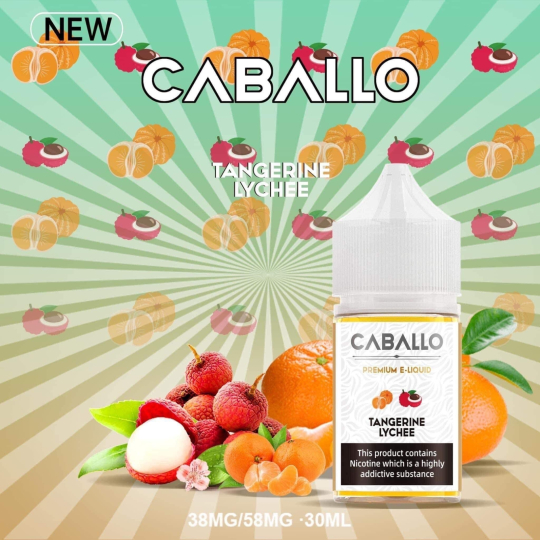 CABALLO Salt Nic Vải Quýt - Tangerine Lychee 30ml 38/58mg