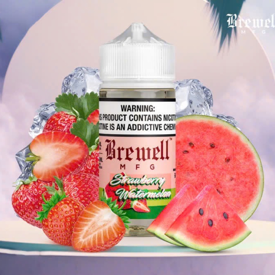 Brewell MFG Strawberry Watermelon  - Dâu Tây Dưa Hấu Lạnh 100ml