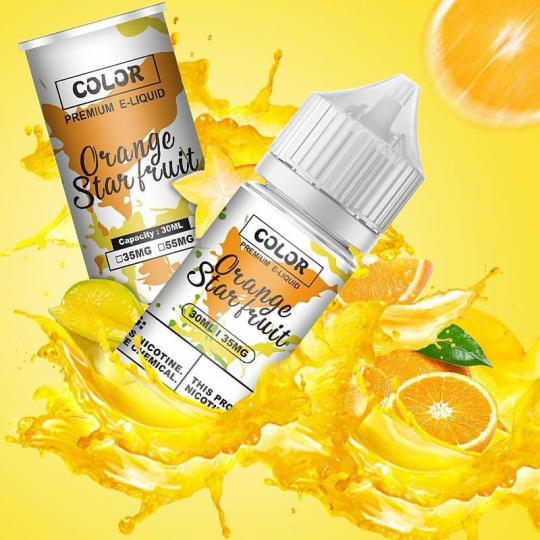 COLOR Salt Nic 30ml Cam Khế - Orange Starfruit