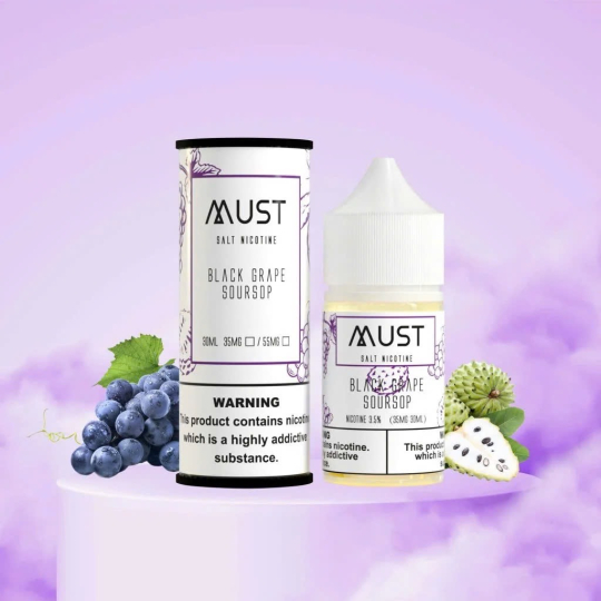 MUST JUICE SALT NIC 30ml Nho Đen Mãng Cầu – Black Grape Soursop