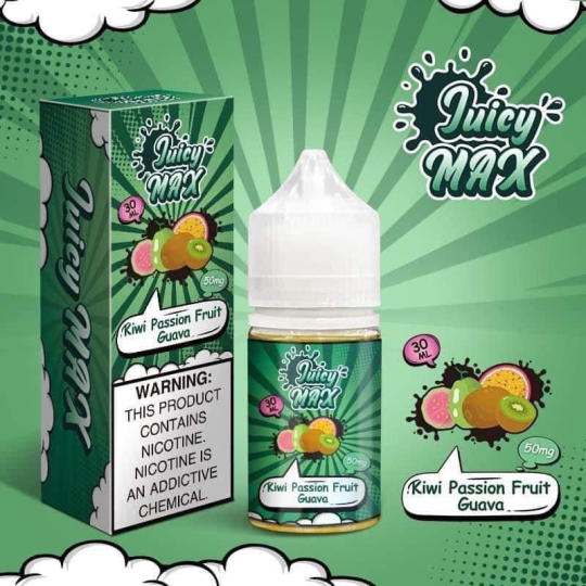 JUICY MAX Kiwi Passion Fruit Guava - Ổi Kiwi Chanh Dây Salt Nic