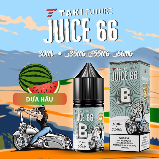 TAKI JUICE 66 B Dưa Hấu 35/55mg 30ml - Take Juice 66 B