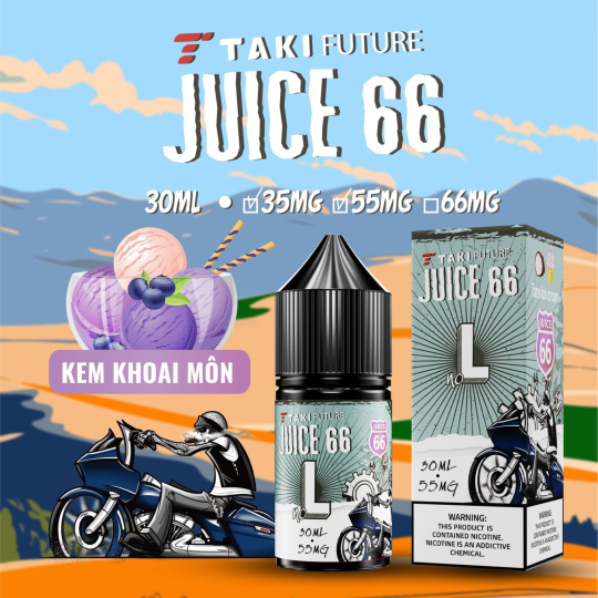 TAKI JUICE 66 Kem Khoai Môn 35/55mg 30ml - Take Juice 66 L