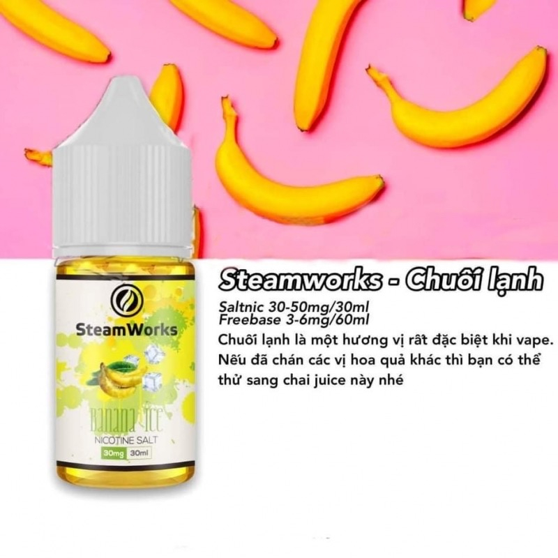 Tinh dầu STEAMWORKS Chuối Lạnh 30Ni/50Ni - Salt Nic