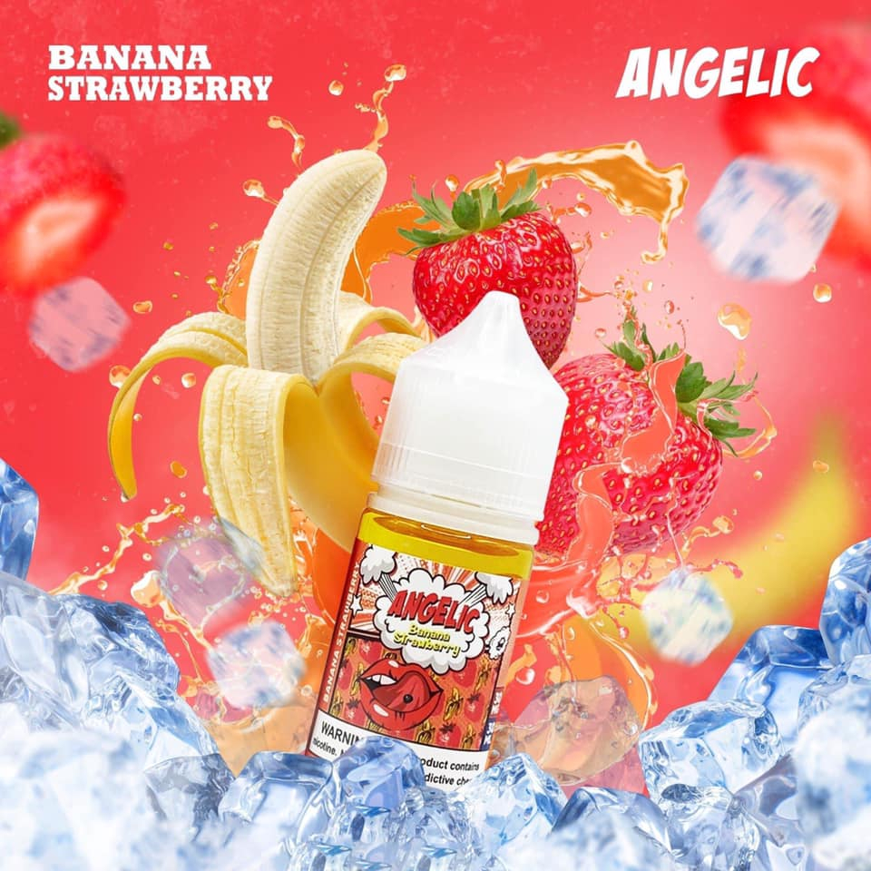 ANGELIC SALTNIC 30ml Chuối Dâu Lạnh - Banana Strawberry 30/50ni