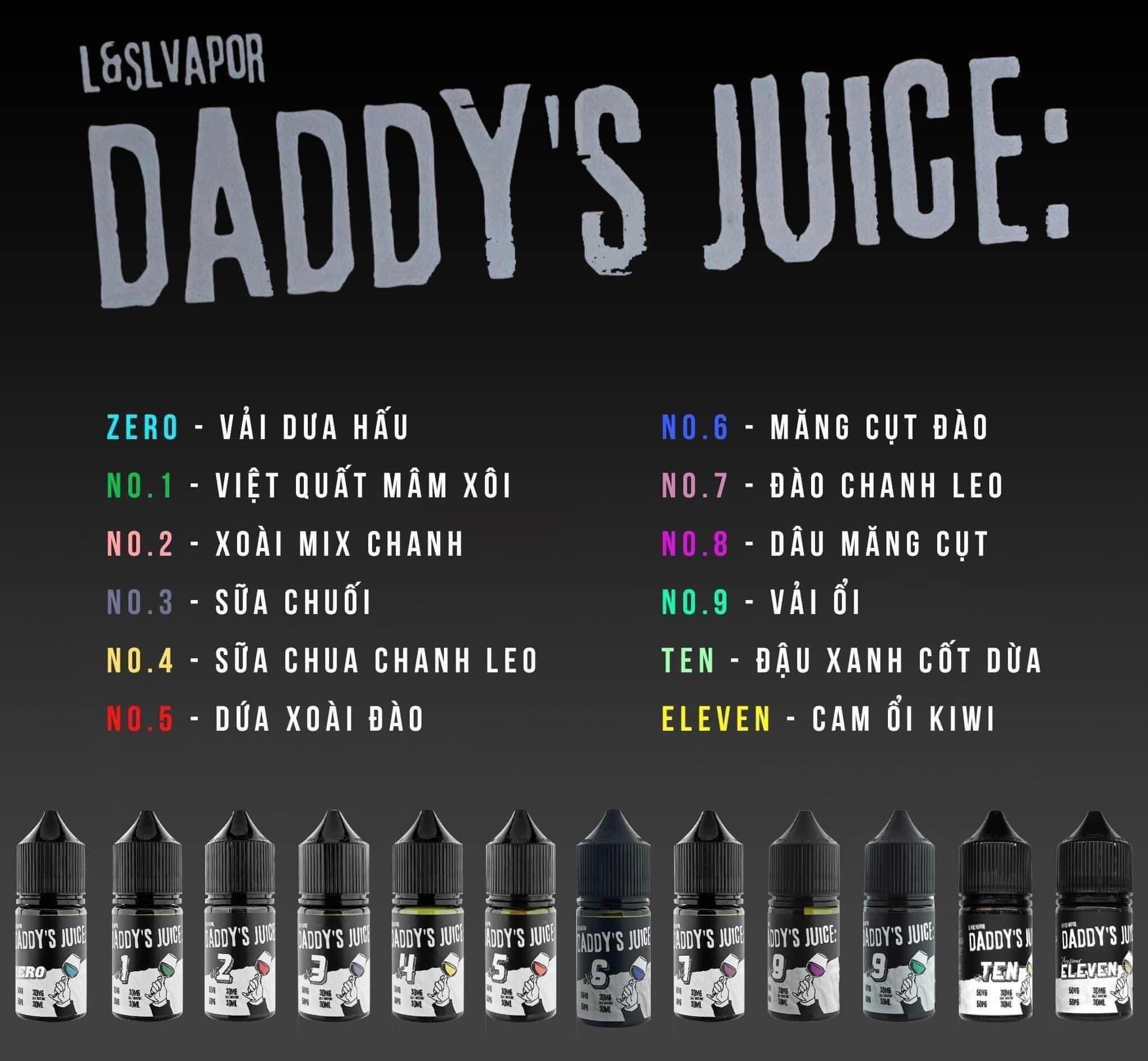 bảng vị daddy juice