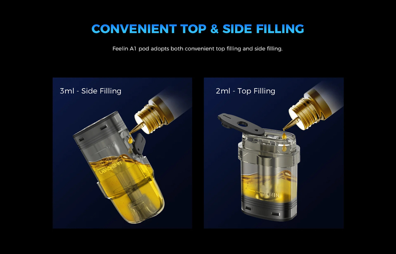 Feelin A1 Pod System áp dụng 2 cách châm dầu