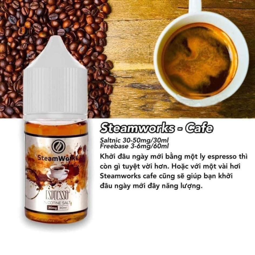 STEAMWORKS Espresso Ice Salt Nic - Cafe Espresso Lạnh