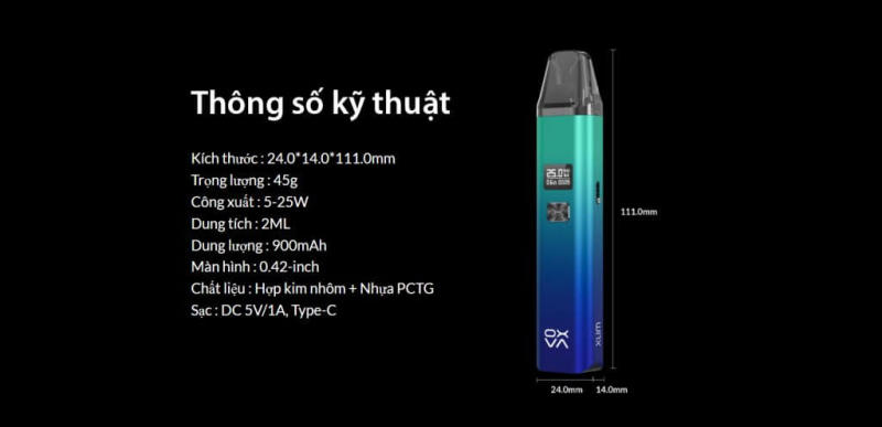 Thông số kỹ thuật Xlim V2 Pod