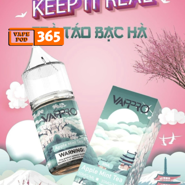 VAPPRO Salt 30ml Apple Mint Tea - Trà Táo Bạc Hà