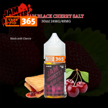 JAM MONSTER Salt Nic 30ml Mứt Cherry - Black Cherry