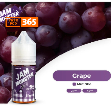 JAM MONSTER Salt Nic 30ml Mứt Nho - Grape
