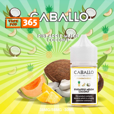 CABALLO Salt Nic Dứa Dừa Dưa Gang - Pinapple Melon Coconut 30ml 38/58mg