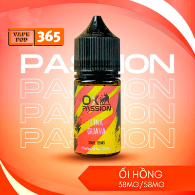 OX PASSION Vị Mới Ổi Hồng Lạnh 30ml - Tinh Dầu Salt Nic OXVA 38/58ni Pink Guava