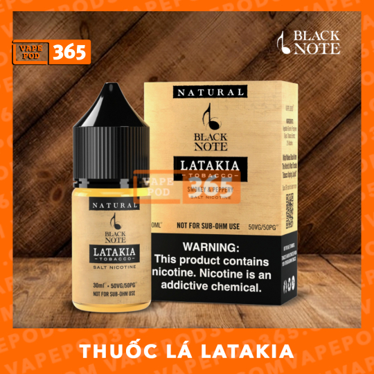 BLACK NOTE LATAKIA SALT NIC (30ML)(THUỐC LÁ LATAKIA)