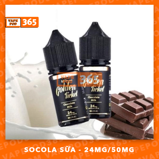 Golden Ticket Chocolate Milk 24MG - Socola Sữa 24MG