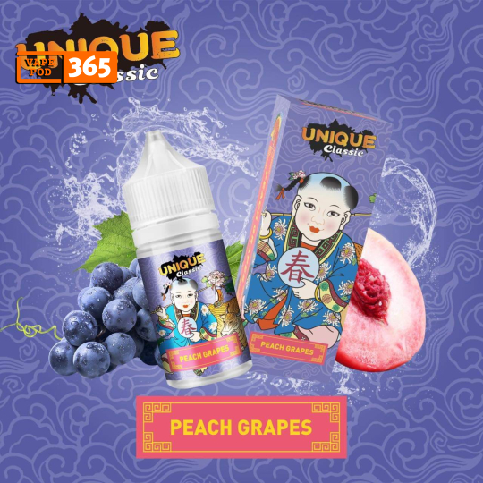 Unique Classic Đào Nho Lạnh - Juice Salt Peach Grapes 60ni/60mg