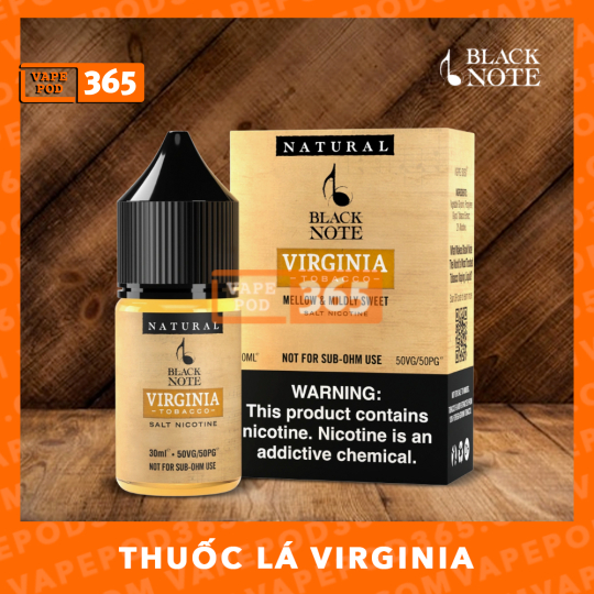 BLACK NOTE VIRGINIA TOBACCO SALT NIC (30ML)(THUỐC LÁ VIRGINIA)