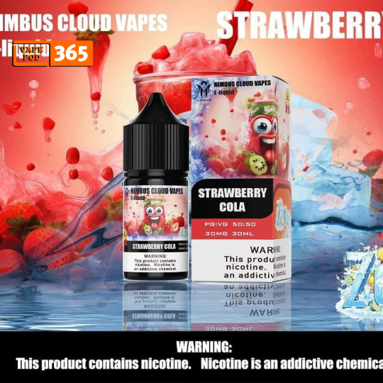 Nimbus Cloud Vapes Cola Dâu Salt Nicotine 30ml - Strawberry Cola