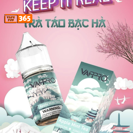 VAPPRO Salt 30ml Apple Mint Tea - Trà Táo Bạc Hà