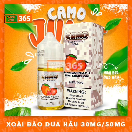 CAMO JUICE SALT NIC - Mango Peach Watermelon ( Xoài Đào Dưa Hấu )