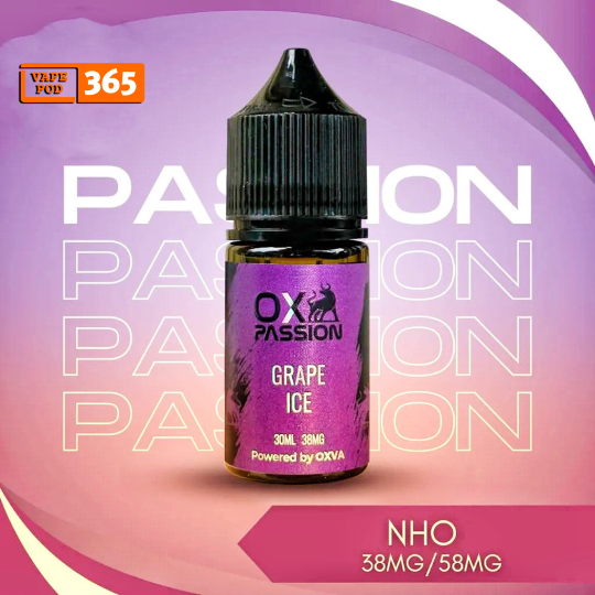 OX PASSION Nho Lạnh 30ml - Tinh Dầu Salt Nic OXVA 38/58ni Grape Ice