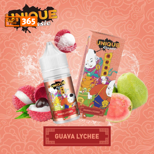  Unique Classic Vải Ổi Lạnh - Juice Salt  Guava Lychee 60ni/60mg 
