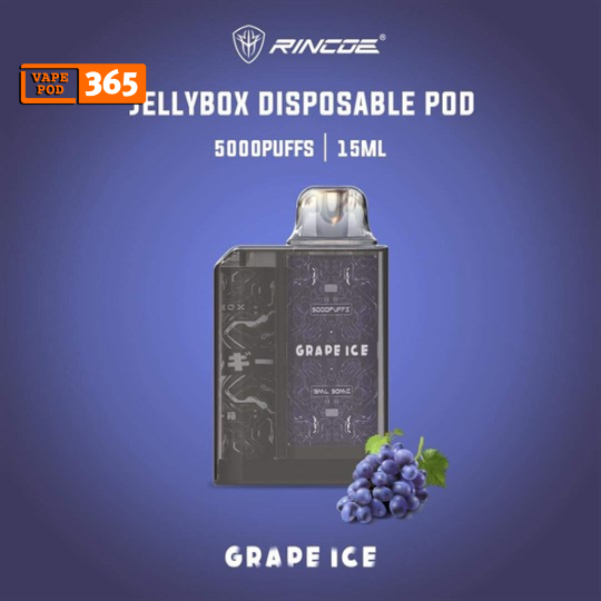 JellyDisposable  5000 Puffs by Rincoe - Pod 1 Lần 5000 Hơi - Sạc Được