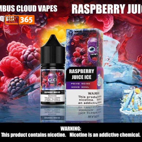 Nimbus Cloud Vapes Mâm Xôi Salt Nicotine 30ml - Raspberry Juice Ice
