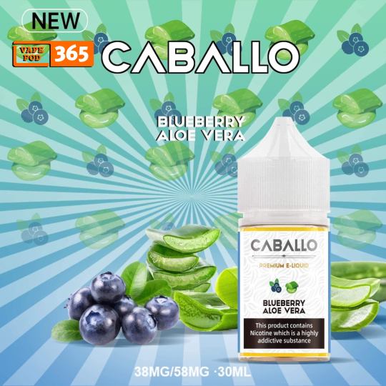 CABALLO Salt Nic Việt Quất Nha Đam - Blueberry Aloe Vera 30ml 38/58mg