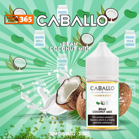 CABALLO Salt Nic Đậu Xanh Cốt Dừa - Bean Coconut Milk 30ml 38/58mg