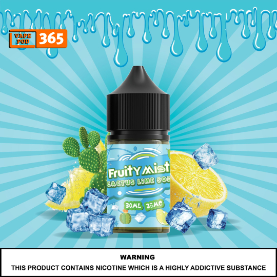 FRUITY MIST Salt 30ml Castus Lime Soda - Soda Chanh Xương Rồng 