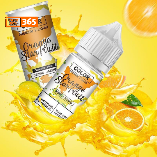 COLOR Salt Nic 30ml Cam Khế - Orange Starfruit