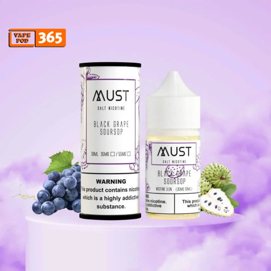 MUST JUICE SALT NIC 30ml Nho Đen Mãng Cầu – Black Grape Soursop