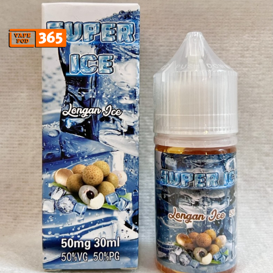 SUPER ICE Salt Nicotine 30ml 50mg Longan Ice - Nhãn Siêu Lạnh