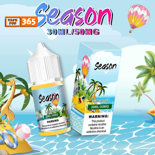 SEASON Salt Nic 30ml Dừa Lạnh - Tinh Dầu Season Salt Nic Coconut