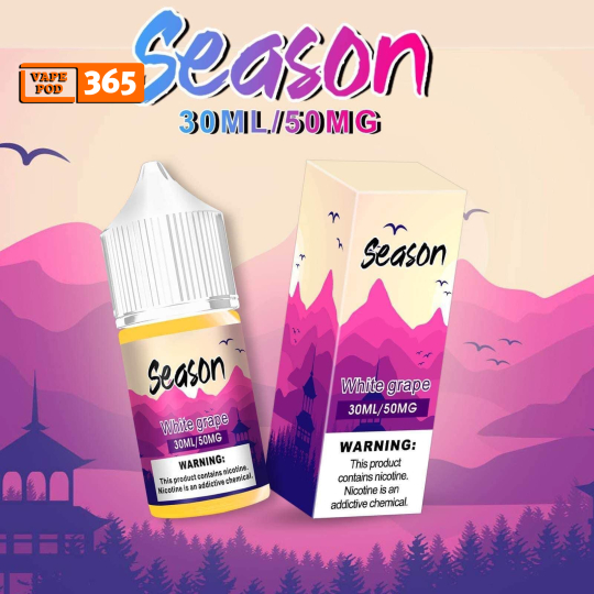 SEASON Salt Nic 30ml Nho Trắng - Tinh Dầu Season Salt Nic White Grape