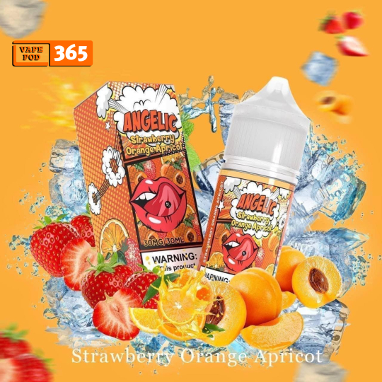 ANGELIC SALTNIC 30ml Dâu Cam Mơ - Strawberry Orange Apricot 30/50ni
