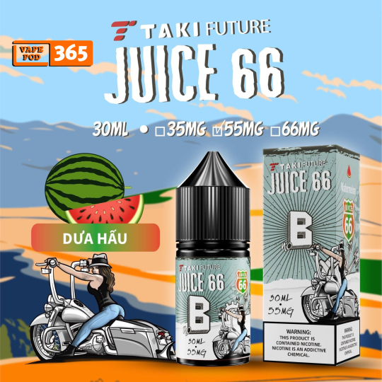 TAKI JUICE 66 B Dưa Hấu 35/55mg 30ml - Take Juice 66 B