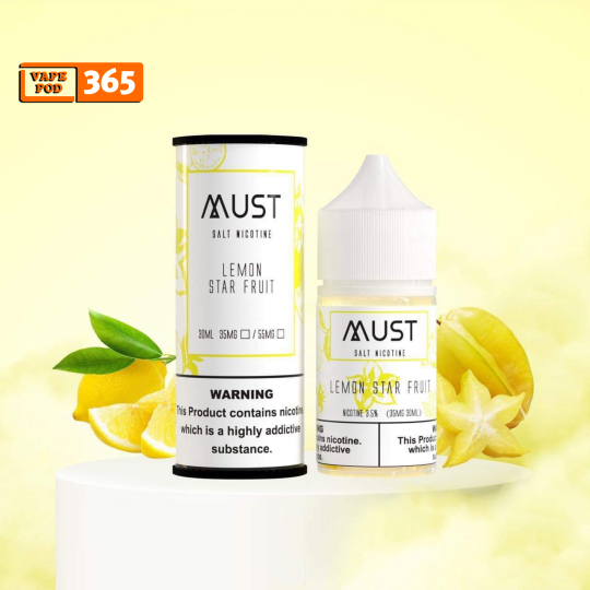 MUST JUICE SALT NIC 30ml Khế Chanh Vàng – Lemon Star Fruit